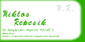 miklos repcsik business card